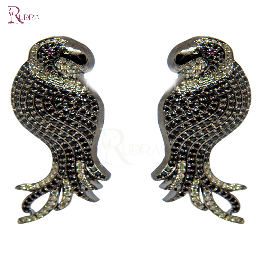 Psychedelic Parrot Glam Earrings