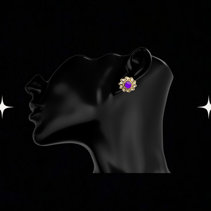 Radiant Bloom Stud Earrings