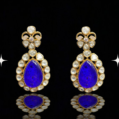 Regal Teardrop Kundan Earrings