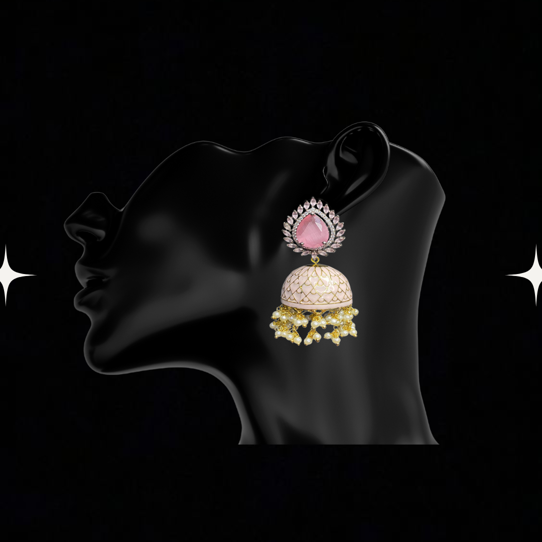 Regal Pearl Drop Jhumkas