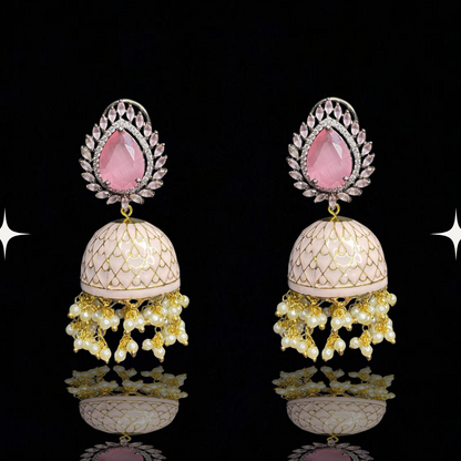 Regal Pearl Drop Jhumkas