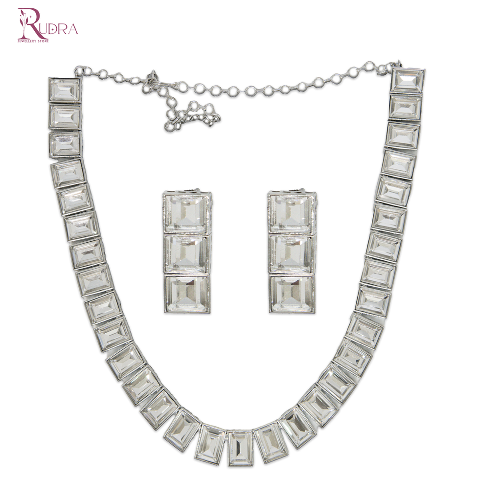 Luxe Radiance Swarovski-Cut Necklace Set