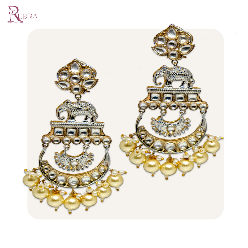 Majestic Elephant Jhumka Earrings