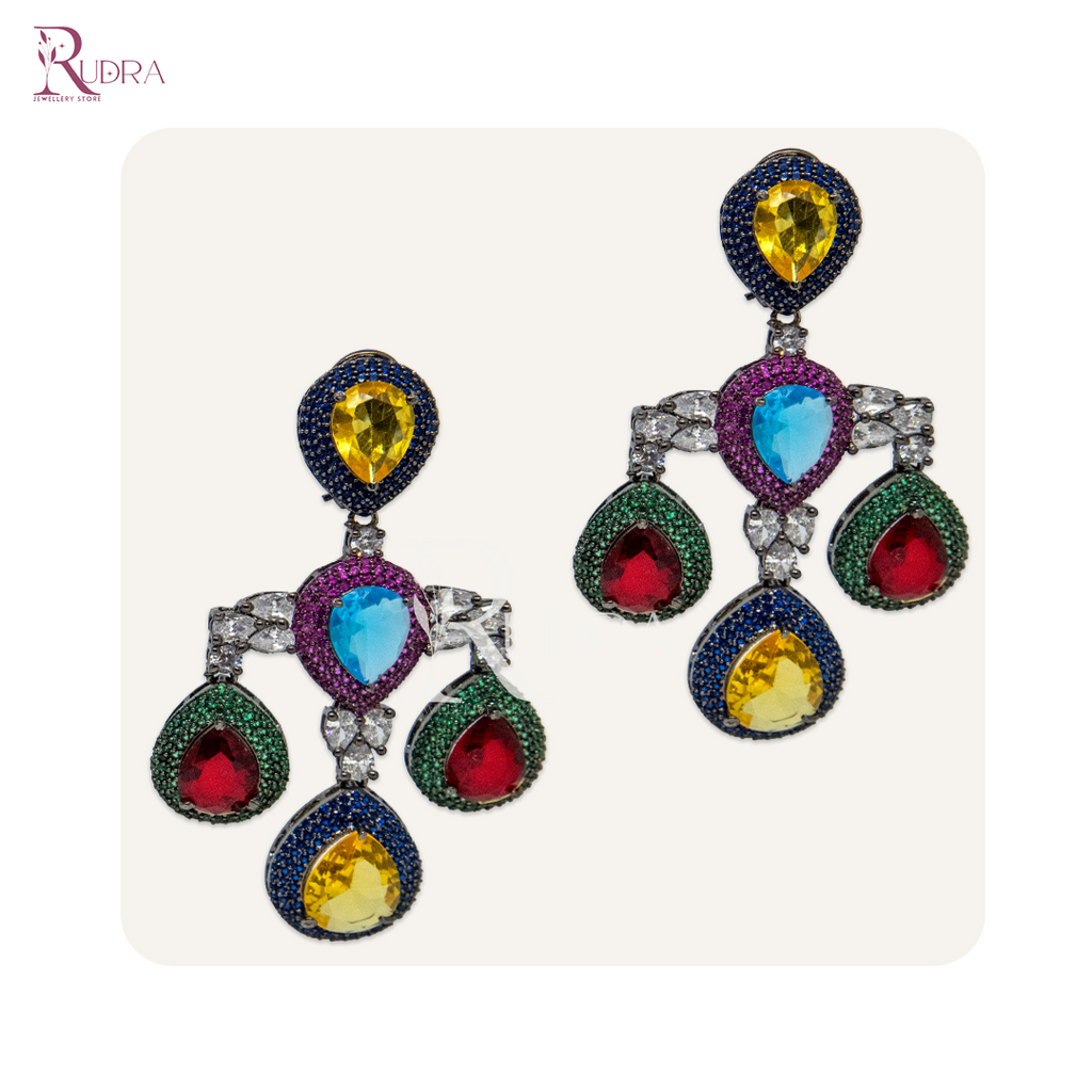 Radiance Royale Psychedelic Danglers