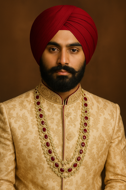 Rajwada Punjabi Haar - Royal Punjabi Necklace, combining royalty and cultural richness.