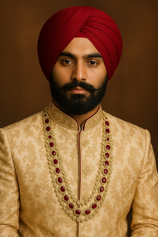 Rajwada Punjabi Haar - Royal Punjabi Necklace, combining royalty and cultural richness.