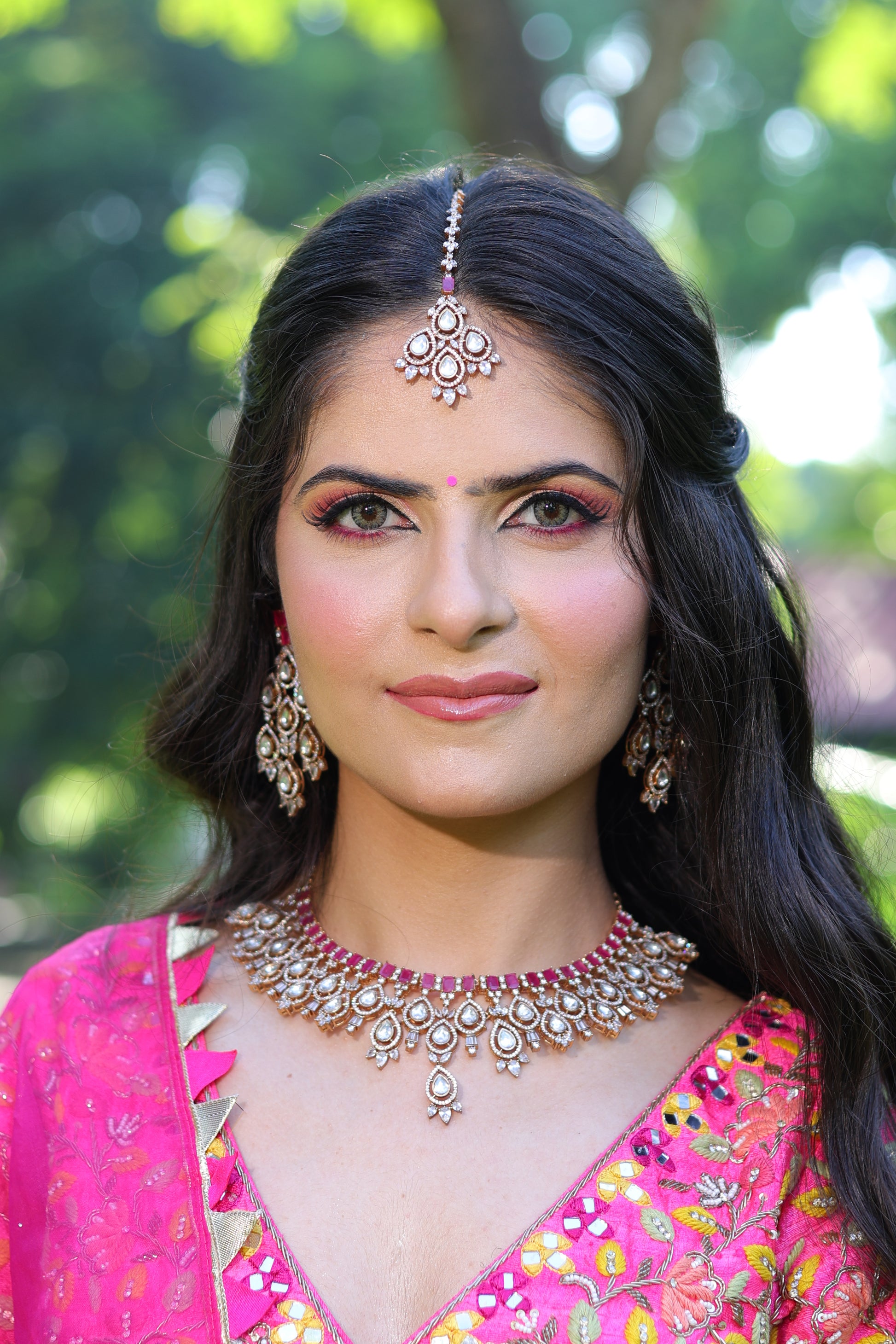 Victorian CZ Kundan Necklace Set