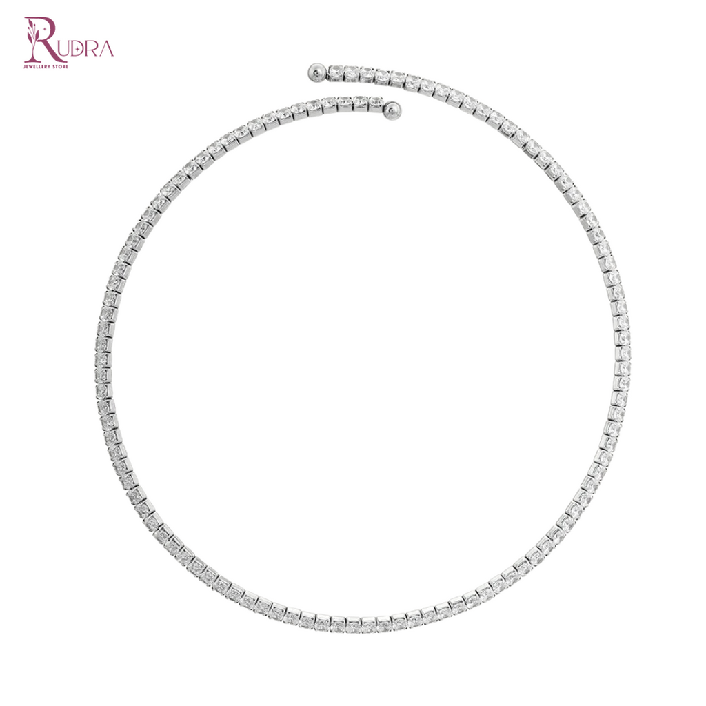 Tennis Necklace (American Diamond Cut)