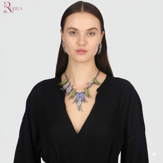 Mystic Parrot Symphony Necklace Set