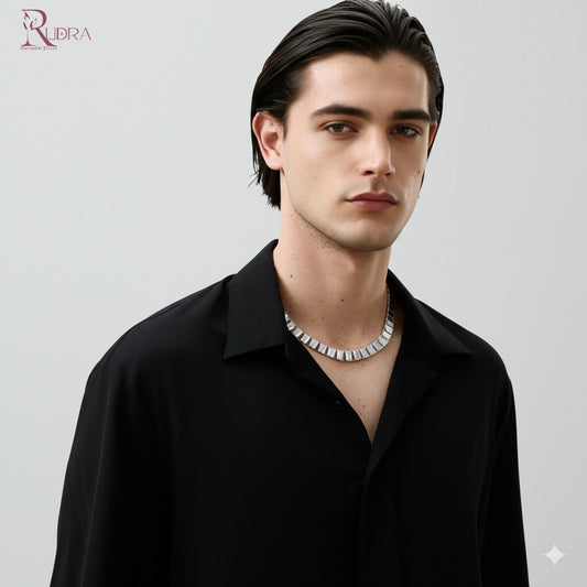 Men Swarovski cut glass Chain