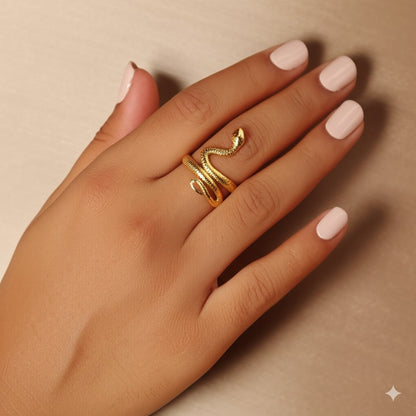 Golden Serpent Ring