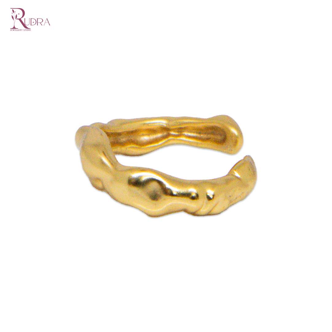 "Gold plated ring in 18ct handcrafted in jaipur"