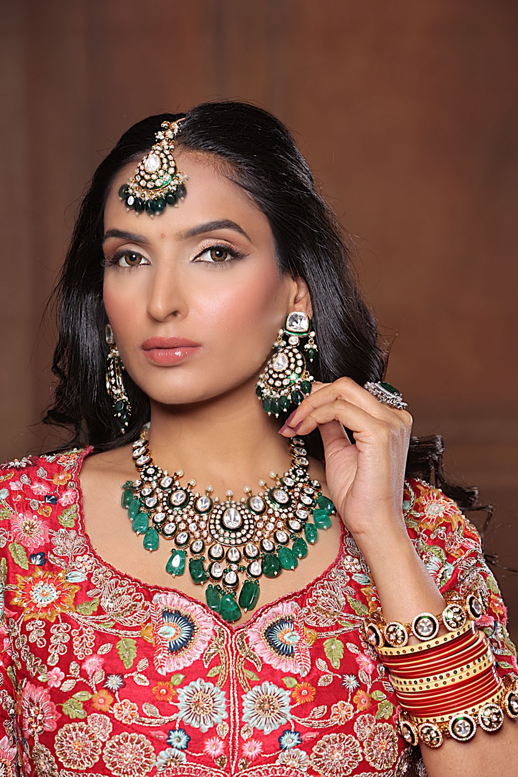 Emerald Kundan Polki Nur Jahan’s Set