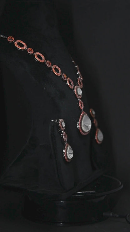 Rajputana Polki Cut Pendant Set