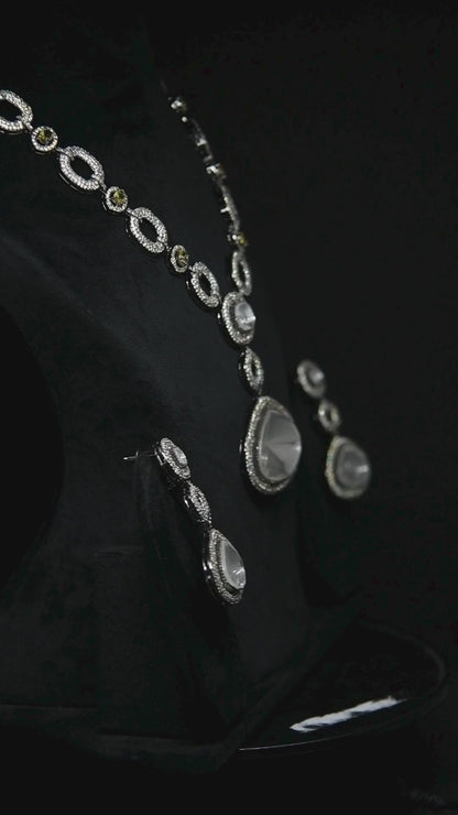 Rajputana Polki Cut Pendant Set