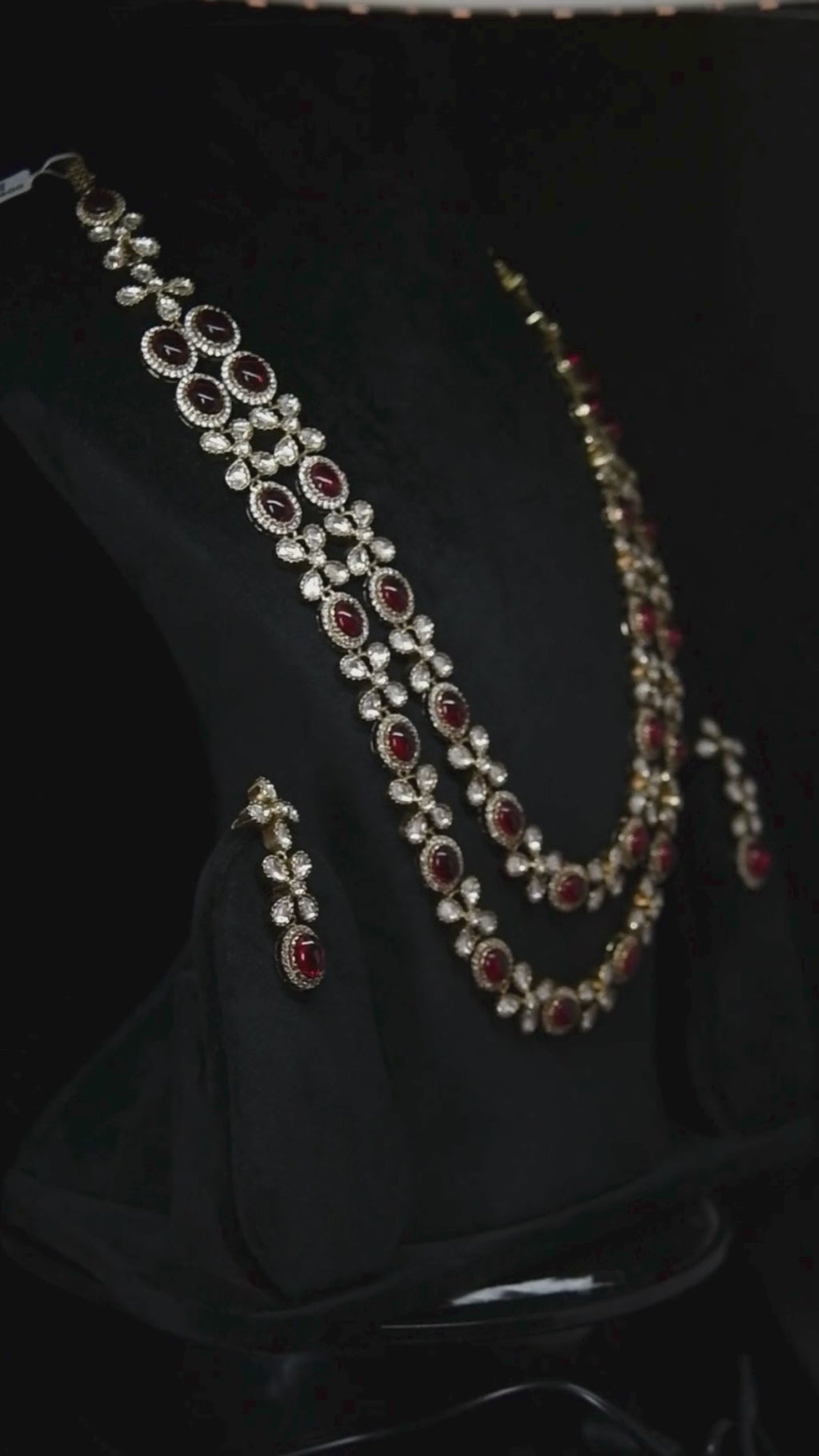 Ruby and Kundan Long Necklace Set