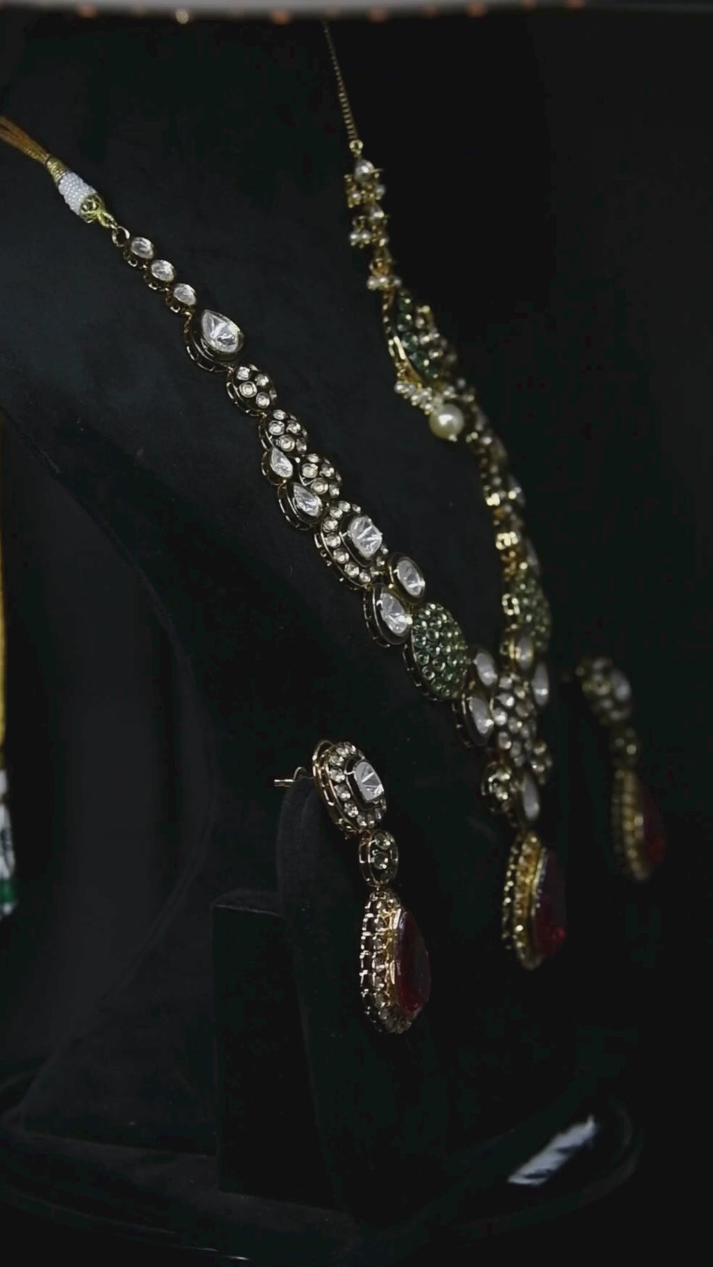 Royal Kundan Meenakari Necklace Set with Maang Tikka